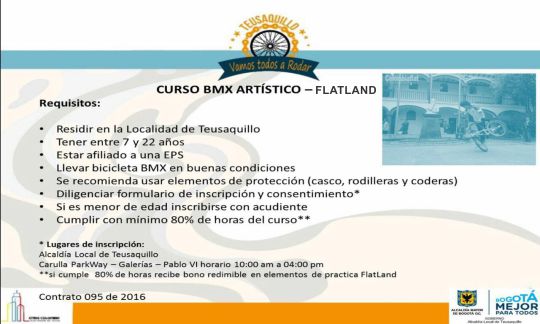 Curso de BMX Flatland en Bogot